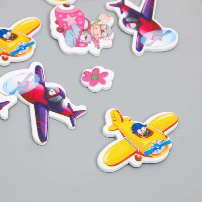 Декоративные элементы для творчества «Арт Узор. Авиация», набор 12 шт., EVA, 10×13 см