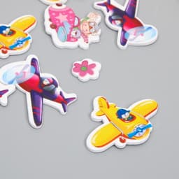 Декоративные элементы для творчества «Арт Узор. Авиация», набор 12 шт., EVA, 10×13 см