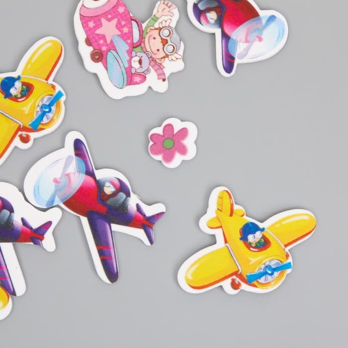 Декоративные элементы для творчества «Арт Узор. Авиация», набор 12 шт., EVA, 10×13 см