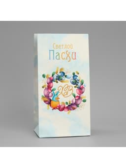 Пакет подарочный без ручек «Светлый праздник Пасхи», 10×19.5×7 см