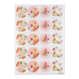 Наклейки для бизнеса и подарков и цветов, «С 8 марта», цветы, 40 шт., 4×4 см