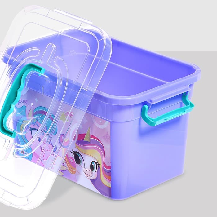 Контейнер для хранения игрушек «Радужные единорожки», 6.5 л
