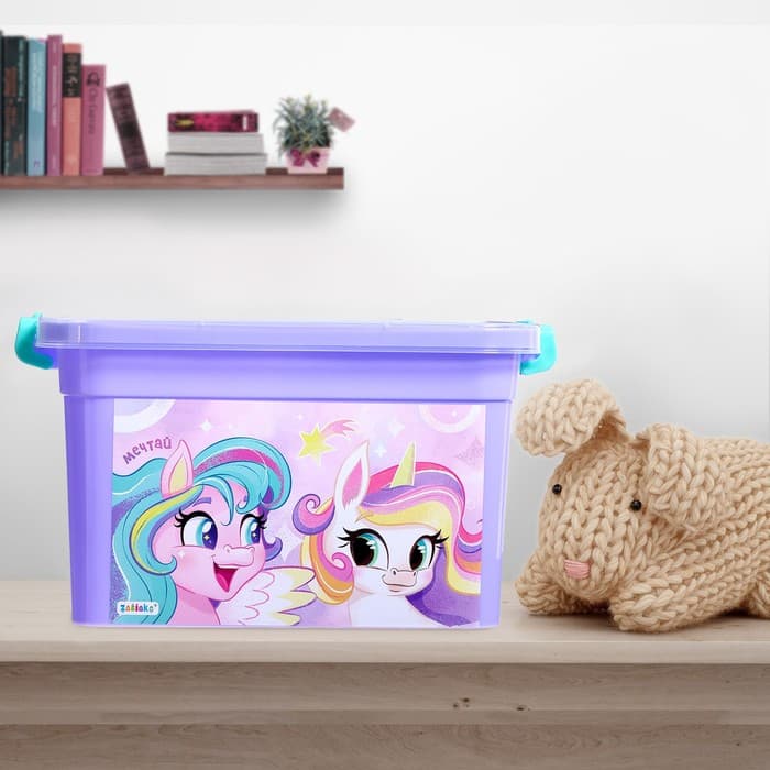 Контейнер для хранения игрушек «Радужные единорожки», 6.5 л