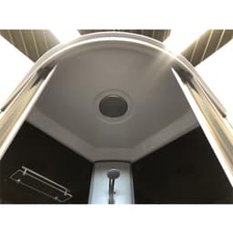 Душевая кабина Comforty 304GG, серое стекло, задняя чёрная стеклянная панель, 90×90×215 см