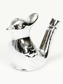 Свистулька керамическая птичка «Серебряная»