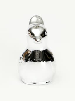 Свистулька керамическая птичка «Серебряная»