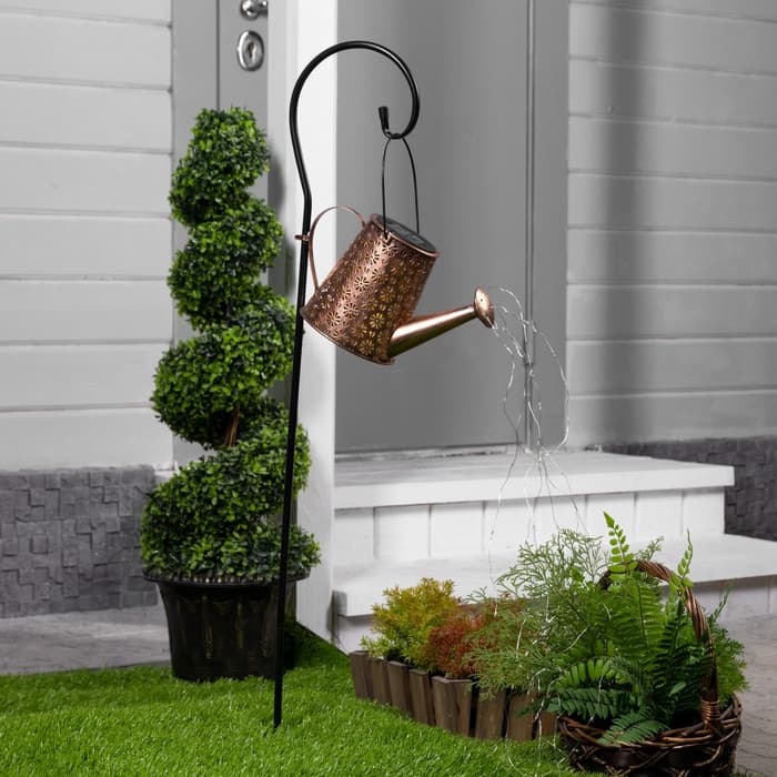 Садовый светильник на солнечной батарее «Лейка», 27×17×11 см, 55 LED, свечение тёплое белое