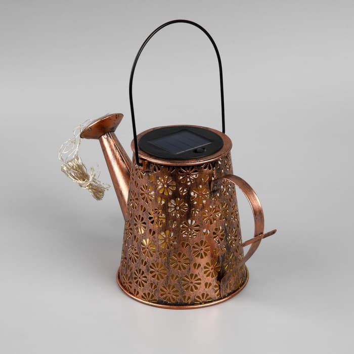 Садовый светильник на солнечной батарее «Лейка», 27×17×11 см, 55 LED, свечение тёплое белое