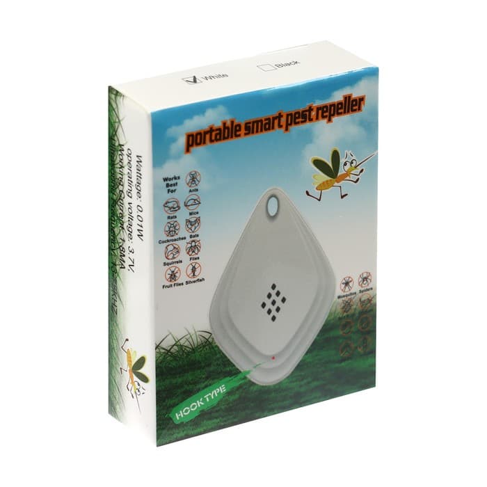 Отпугиватель комаров ультразвуковой на карабине LRI-55, 10 м², 100 мА/ч, чёрный