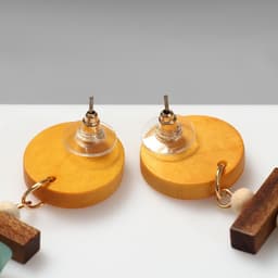Серьги из дерева «Ваканда» стиль, абстракция, цветные
