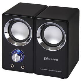 Колонки Oklick OK-116, формат акустики 2.0, 6 Вт, USB, чёрные