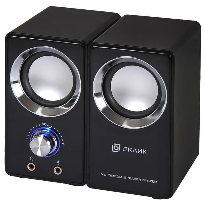 Колонки Oklick OK-116, формат акустики 2.0, 6 Вт, USB, чёрные
