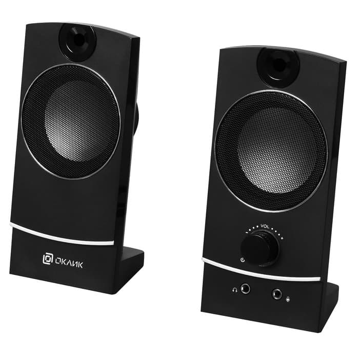 Колонки Oklick OK-118, формат акустики 2.0, 6 Вт, USB, чёрные