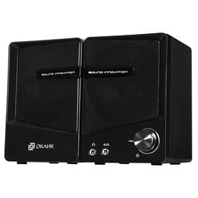 Колонки Oklick OK-126, формат акустики 2.0, 6 Вт, USB, чёрные