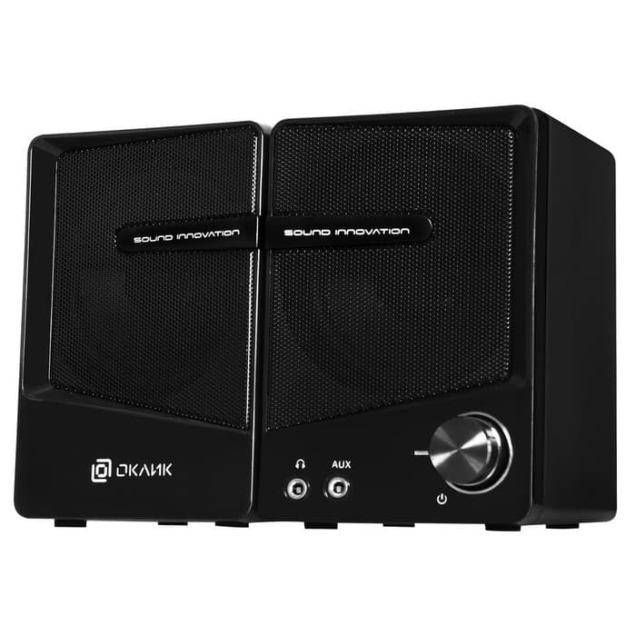 Колонки Oklick OK-126, формат акустики 2.0, 6 Вт, USB, чёрные