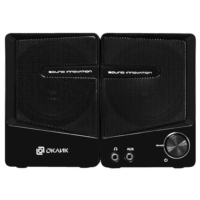 Колонки Oklick OK-126, формат акустики 2.0, 6 Вт, USB, чёрные