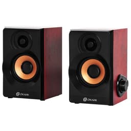 Колонки Oklick OK-161, формат акустики 2.0, 6 Вт, USB, МДФ, чёрный/вишня