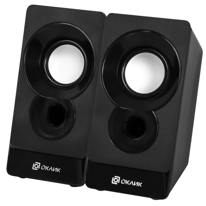 Колонки Oklick OK-165, формат акустики 2.0, 6 Вт, USB, чёрные