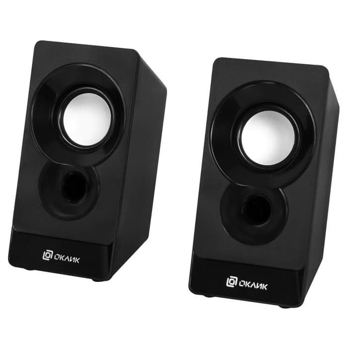 Колонки Oklick OK-165, формат акустики 2.0, 6 Вт, USB, чёрные