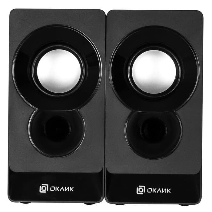 Колонки Oklick OK-165, формат акустики 2.0, 6 Вт, USB, чёрные