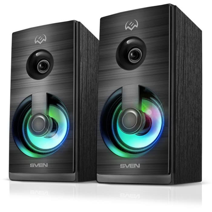 Колонки Sven SPS-512, формат акустики 2.0, 6 Вт, USB, МДФ, чёрные