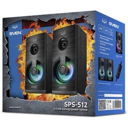 Колонки Sven SPS-512, формат акустики 2.0, 6 Вт, USB, МДФ, чёрные