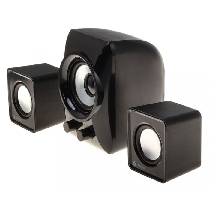 Компьютерные колонки Оклик OK-420, 2.1, 3×2 Вт + 5 Вт, USB, Jack 3.5 мм, черные