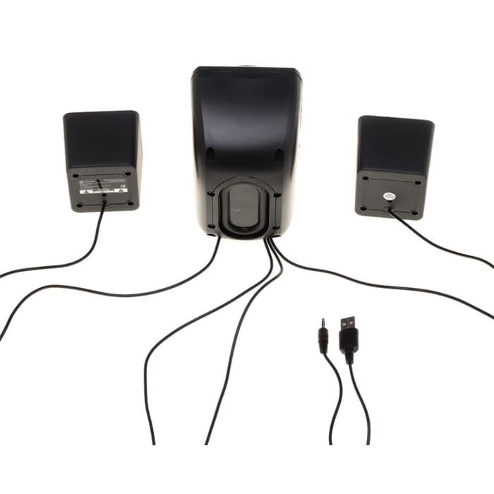 Компьютерные колонки Оклик OK-420, 2.1, 3×2 Вт + 5 Вт, USB, Jack 3.5 мм, черные