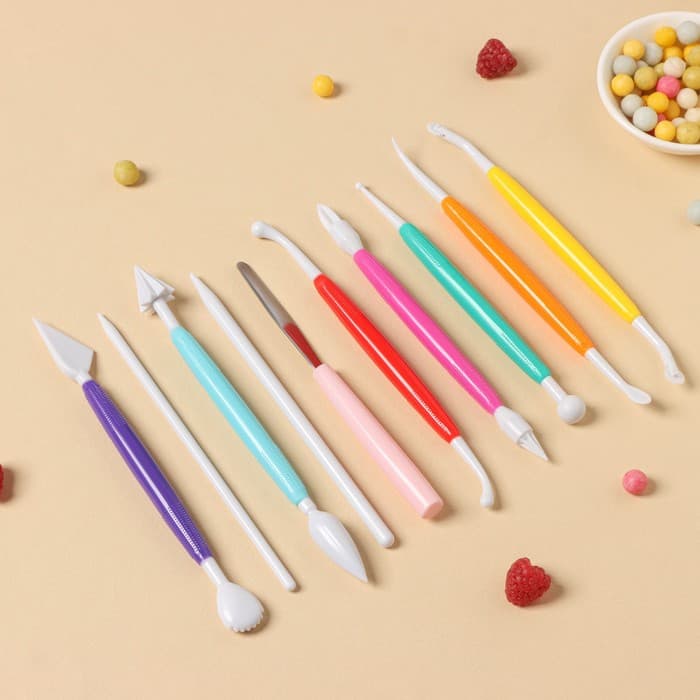Стеки для моделирования кондитерских украшений Доляна, 10 шт., пластик, МИКС