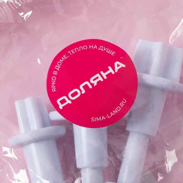 Плунжеры кондитерские Доляна «Звёздочка», набор 3 шт.: d=2 см, d=2.2 см, d=2.5 см, пластик, белые