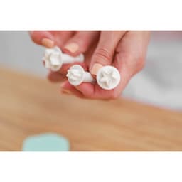 Плунжеры кондитерские Доляна «Звёздочка», набор 3 шт.: d=2 см, d=2.2 см, d=2.5 см, пластик, белые