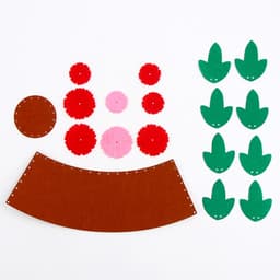 Цветы своими руками в горшочке «Букет розовых цветочков», набор для творчества