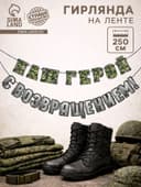 Гирлянда на ленте «С возвращением, наш герой», 250 см