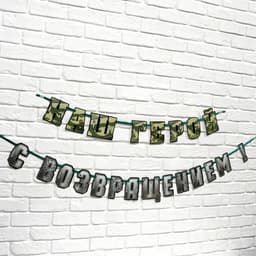 Гирлянда на ленте «С возвращением, наш герой», 250 см