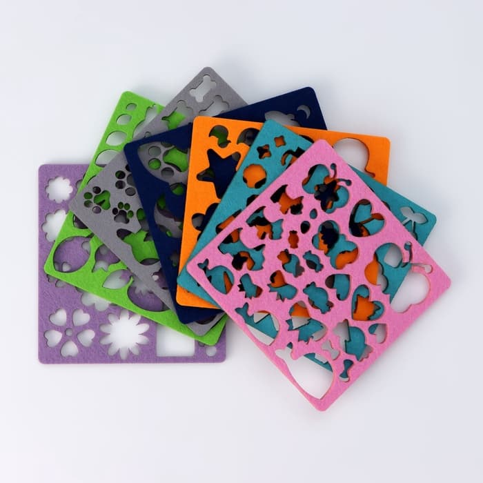 Валяние из шерсти. Набор трафаретов для валяния, 16×16 см, 7 шт.