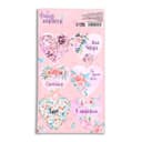 Наклейки для цветов и подарков «С любовью», розовые, 16×7.7 см