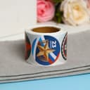 Наклейки для цветов и подарков «С 23 февраля», 4.4×4.4 см, 252 шт.