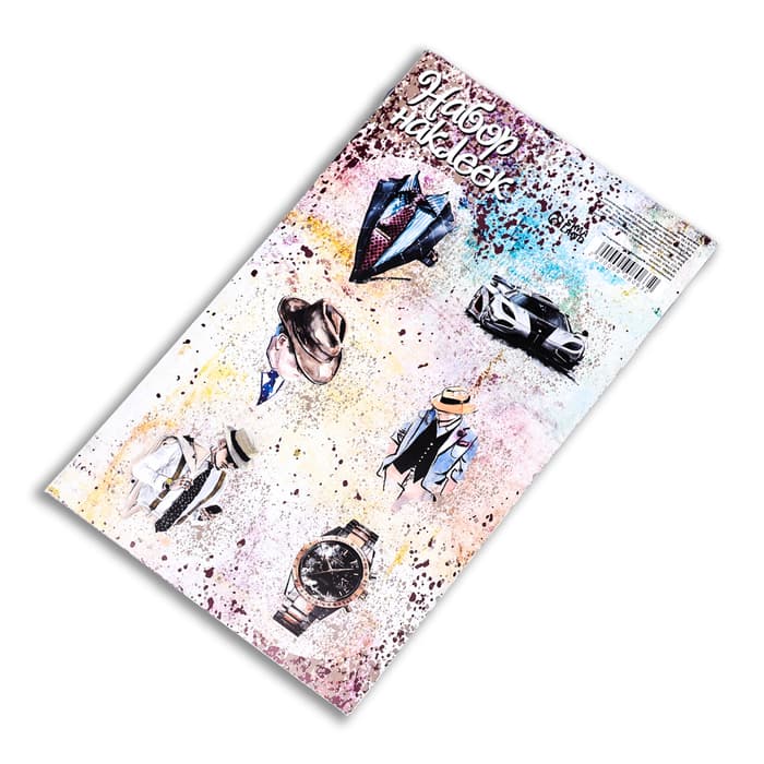 Наклейка для цветов и подарков «Мужской стиль» 16×9.5 см