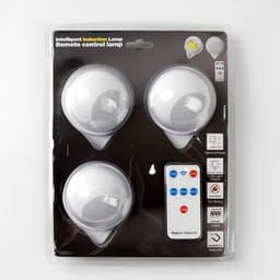 Набор фонарей-светильников 3 шт., 50 Лм, COB, 3 ААА, магнит, клейкая основа, с пультом, 7.5×9.2 см