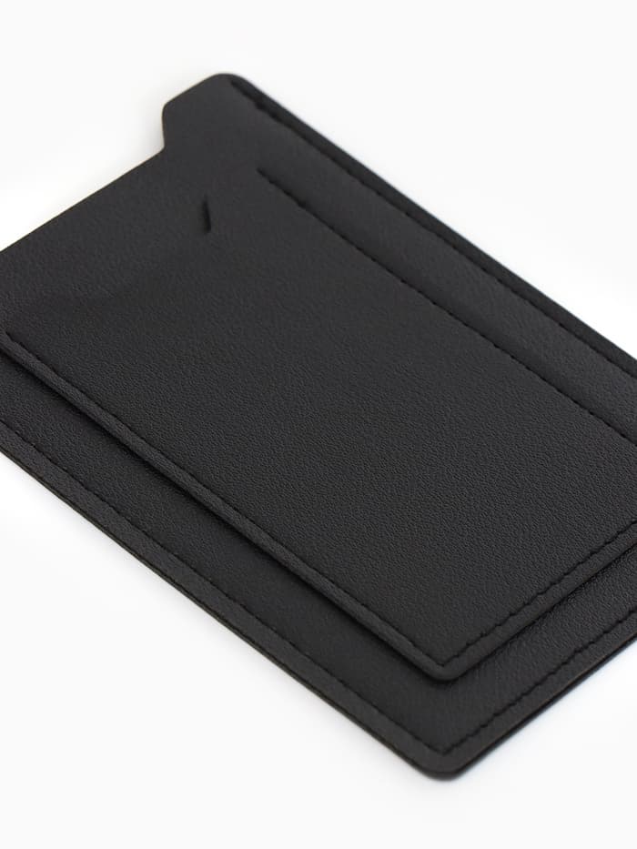 Обложка для автодокументов, СТС и права, 9×0.3×12.5 см, чёрная