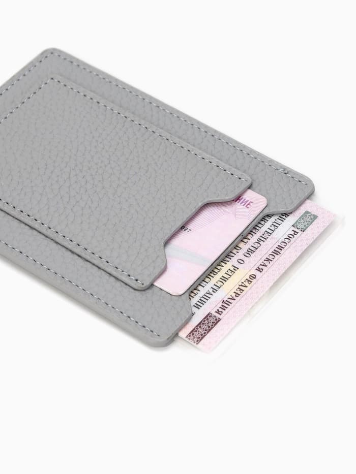 Обложка для автодокументов, серая