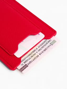 Обложка для автодокументов, красная