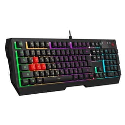 Клавиатура A4Tech Bloody B140N, игровая, USB, Multimedia, подсветка, подставка для запястий, чёрная