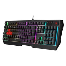 Клавиатура A4Tech Bloody B140N, игровая, USB, Multimedia, подсветка, подставка для запястий, чёрная