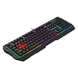 Клавиатура A4Tech Bloody B140N, игровая, USB, Multimedia, подсветка, подставка для запястий, чёрная