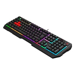 Клавиатура A4Tech Bloody B140N, игровая, USB, Multimedia, подсветка, подставка для запястий, чёрная