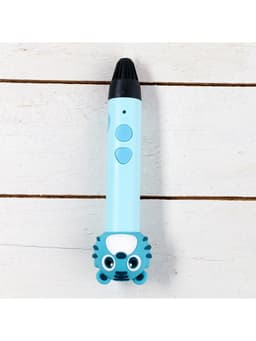 3D ручка Тигрёнок, работа с пластиком PLA, USB кабель питания, голубая