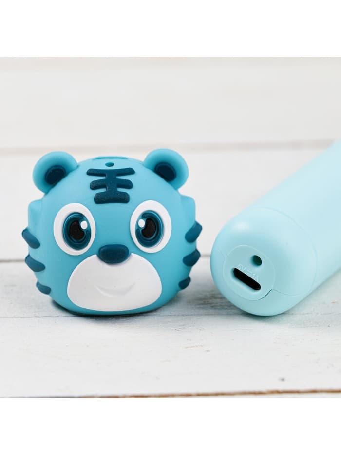 3D ручка Тигрёнок, работа с пластиком PLA, USB кабель питания, голубая