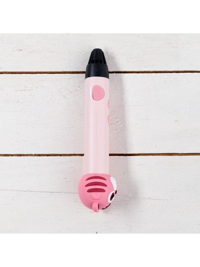 3D ручка Тигрёнок, работа с пластиком PLA, USB кабель питания, розовая