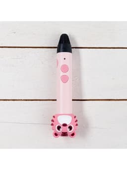 3D ручка Тигрёнок, работа с пластиком PLA, USB кабель питания, розовая